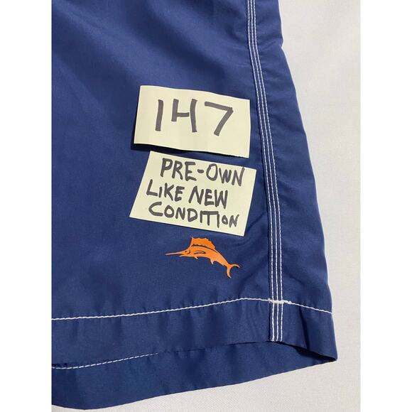 Tommy Bahama Blue Baja Beach Bathing Suit Mens Size XL Swim Trunks w/ Liner - Picture 3 of 8